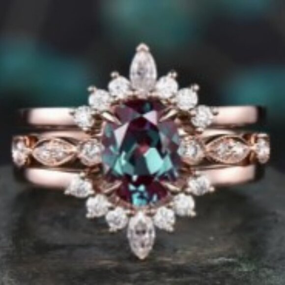 3Pcs Sunflower Shaped Vintage Style Ring Set Hypoallergenic, Nickel-free Size 8 - Picture 6 of 9